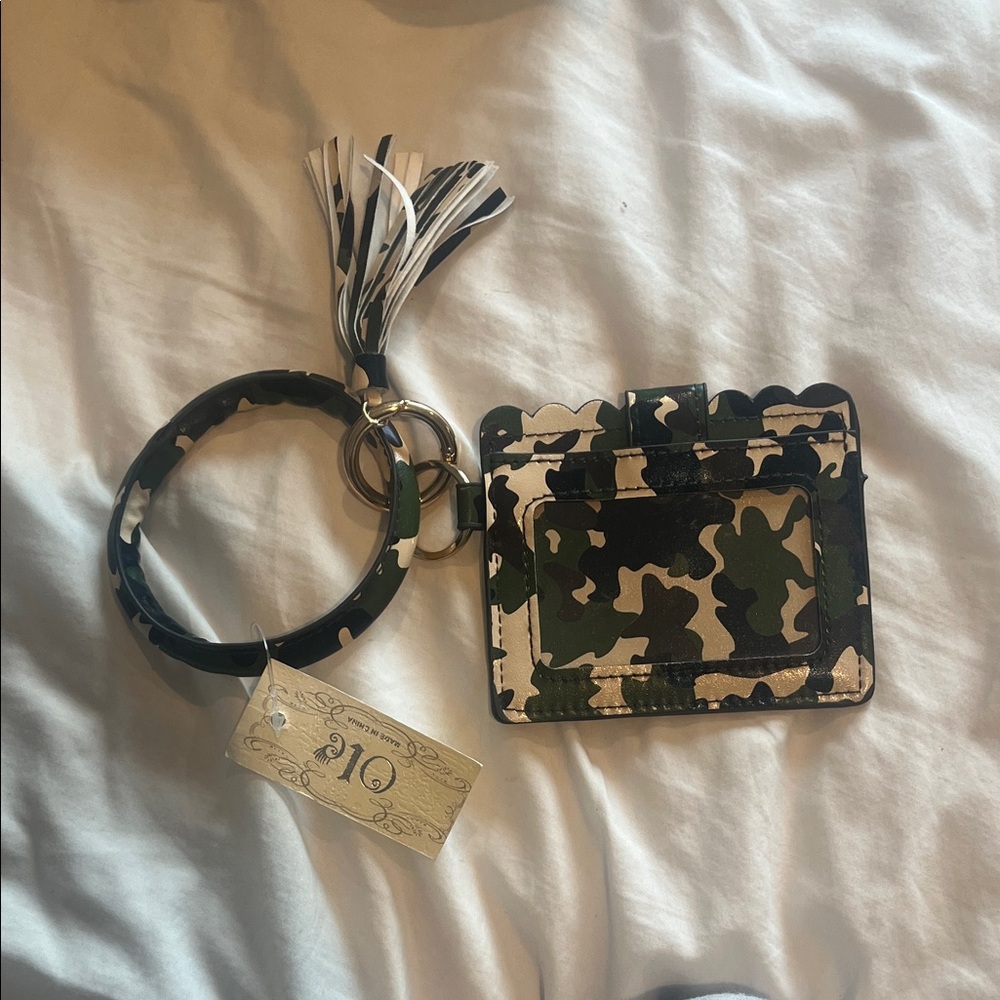 NWT Camouflage Keychain Wallet